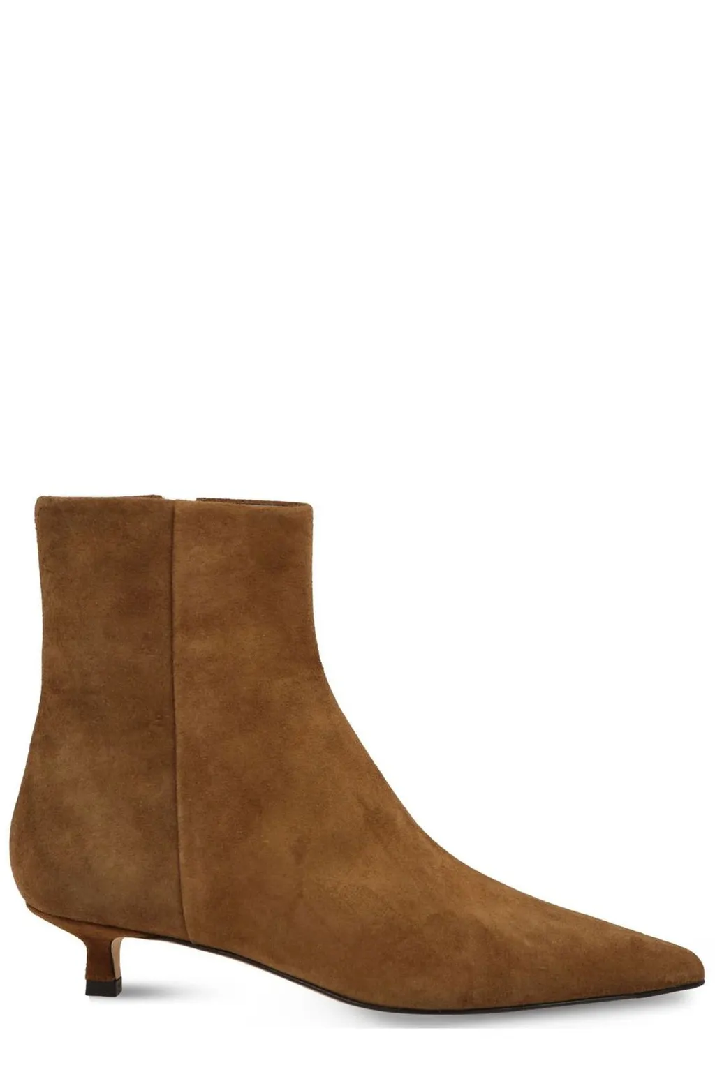 Pointed-Toe Zipped Boots