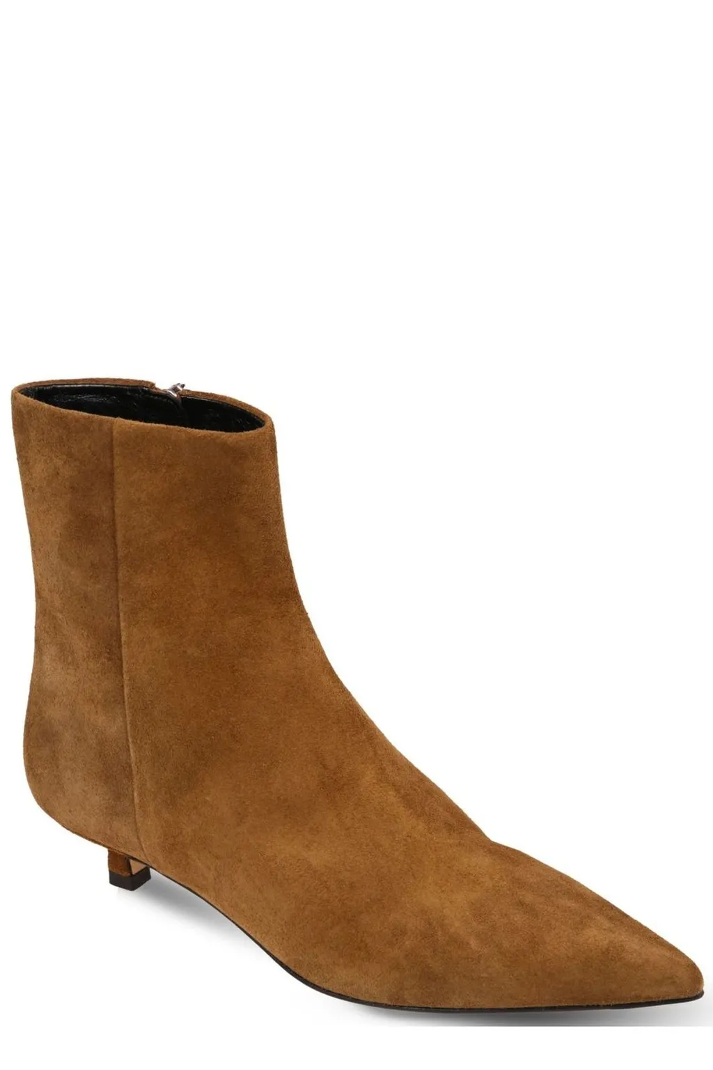 Pointed-Toe Zipped Boots