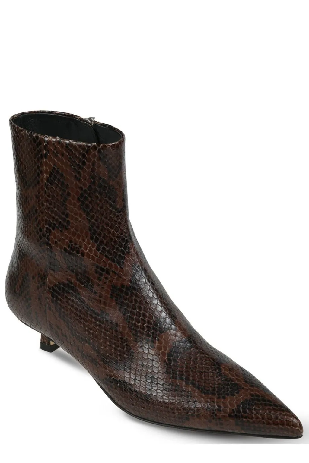 Sofie Pointed-Toe Zip-Up Ankle Boots
