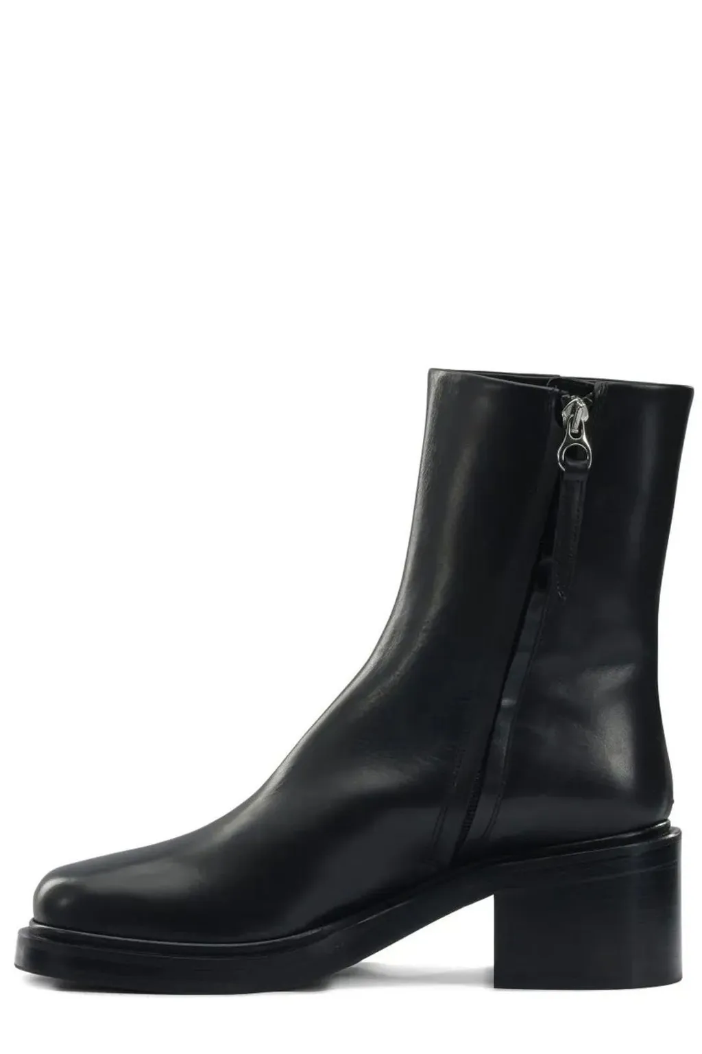 Round Toe Zip-Up Boots