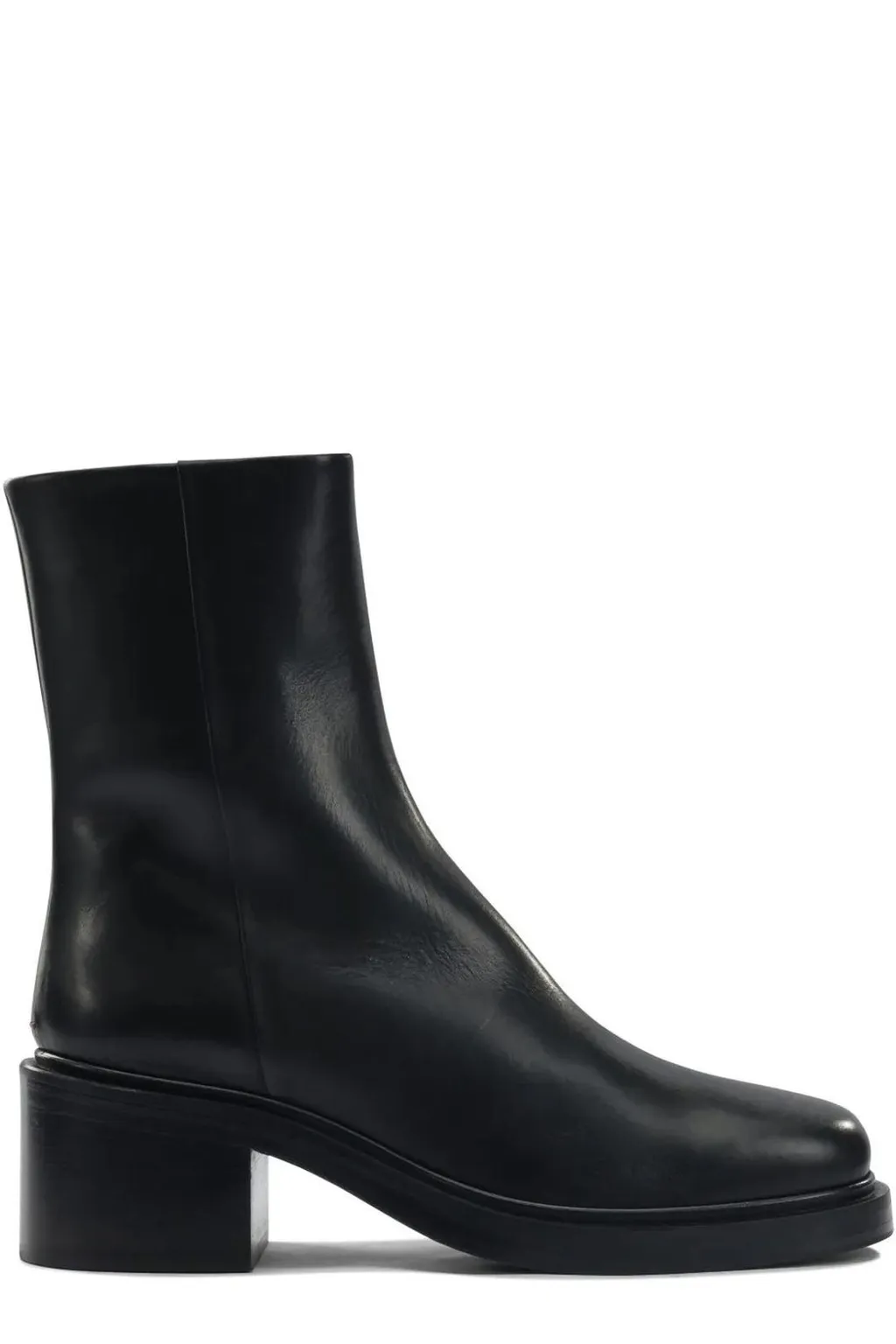 Round Toe Zip-Up Boots