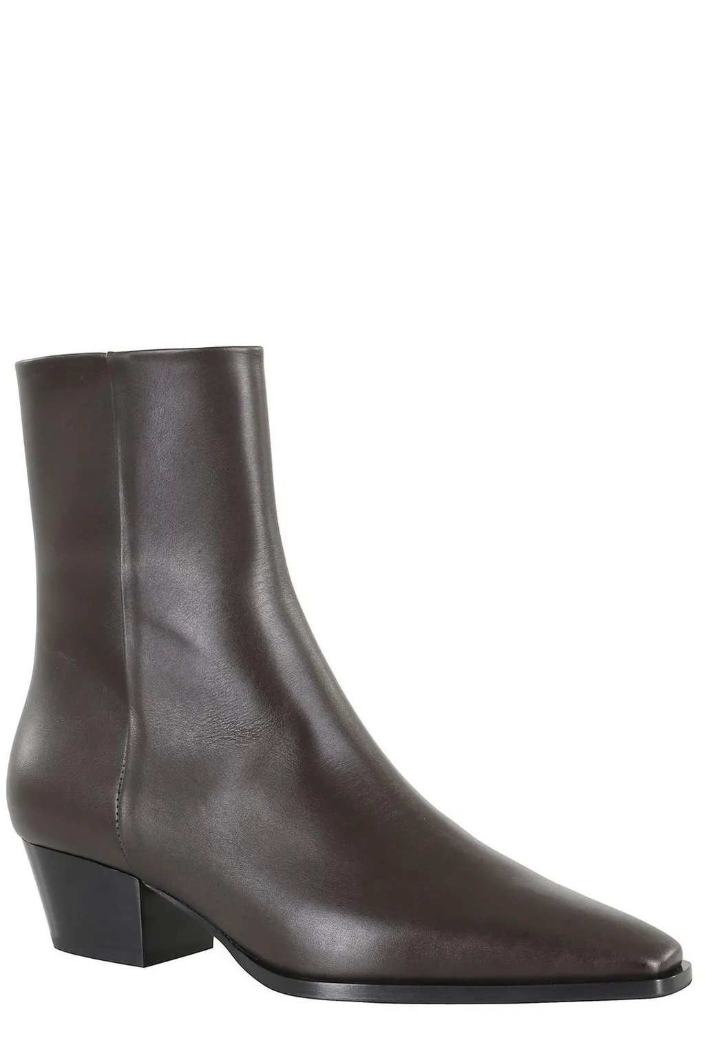 Pointed Toe Zip-Up Ankle Boots