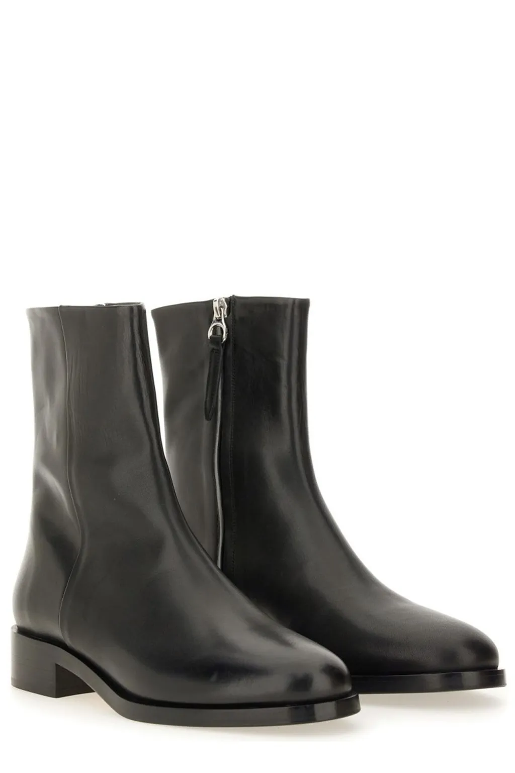 Round-Toe Chelsea Ankle Boots