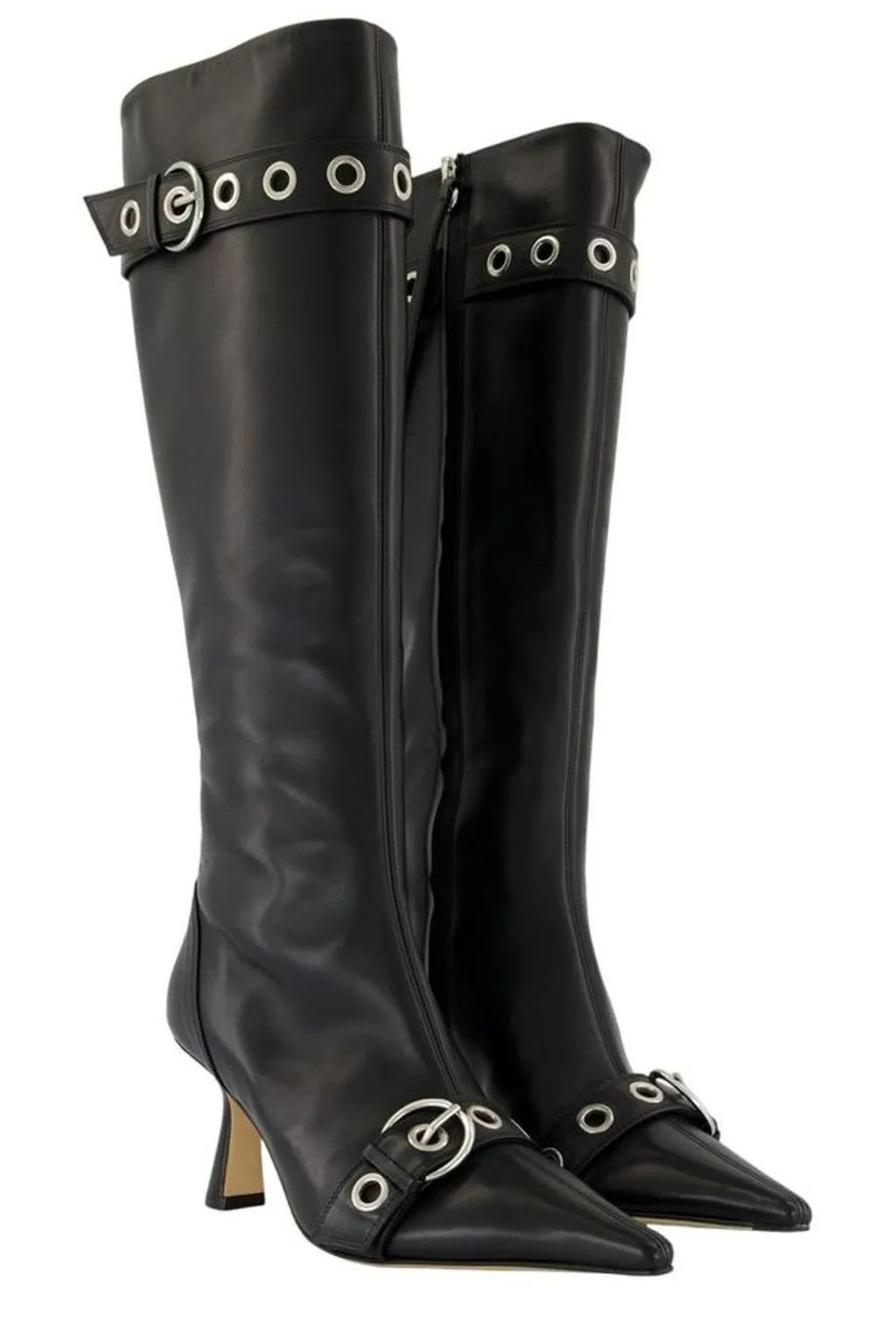 Vivian Buckle Detailed Pointed Toe Boots