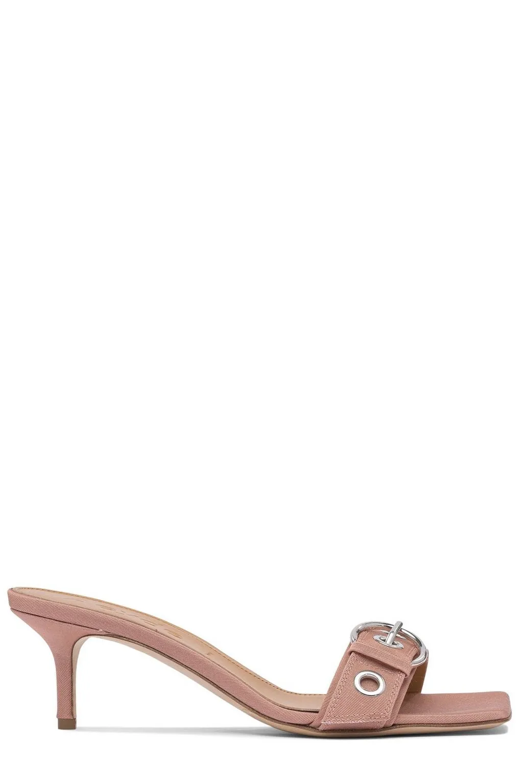 Buckle Detailed Square Open Toe Sandals