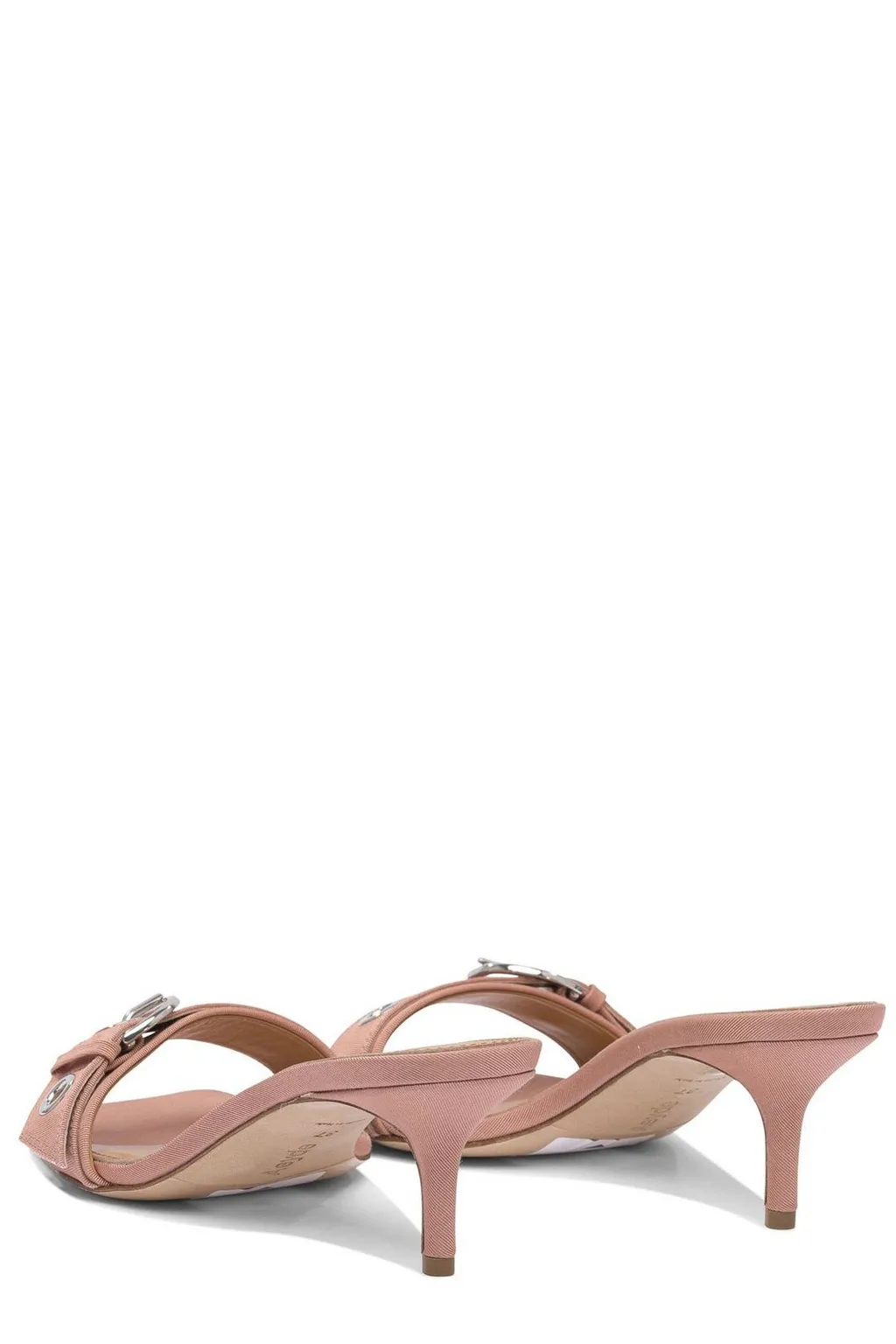 Buckle Detailed Square Open Toe Sandals