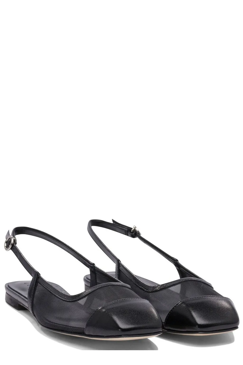 Geraldine Square Toe Slingback Flats