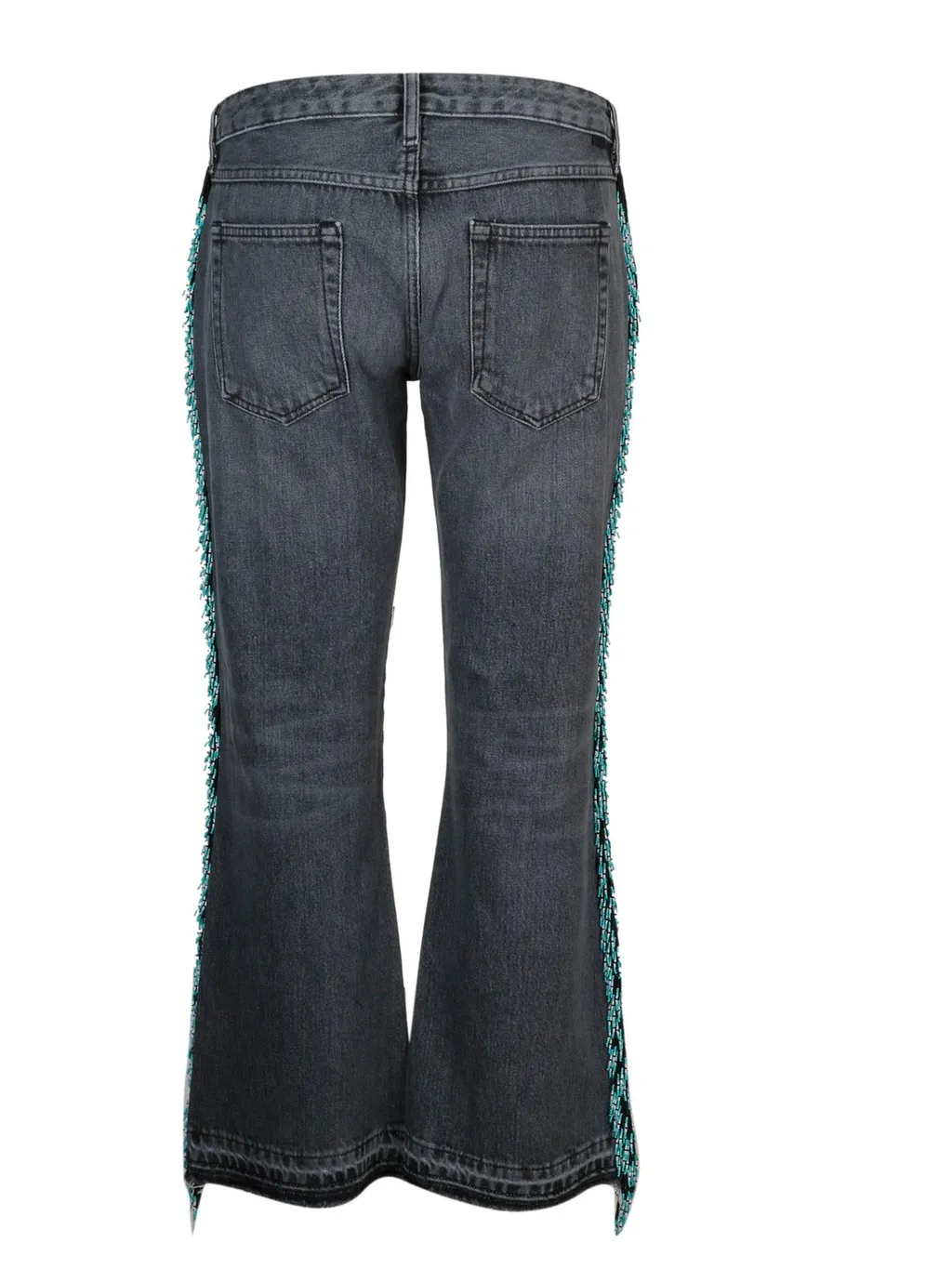 Fringed Cropped Jeans