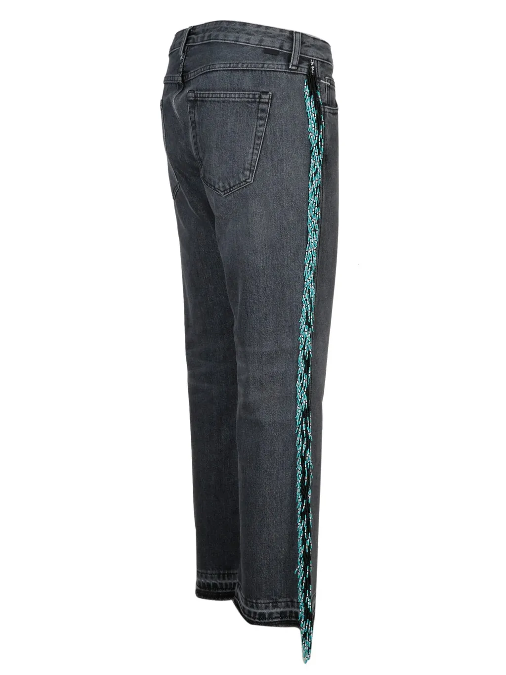 Fringed Cropped Jeans
