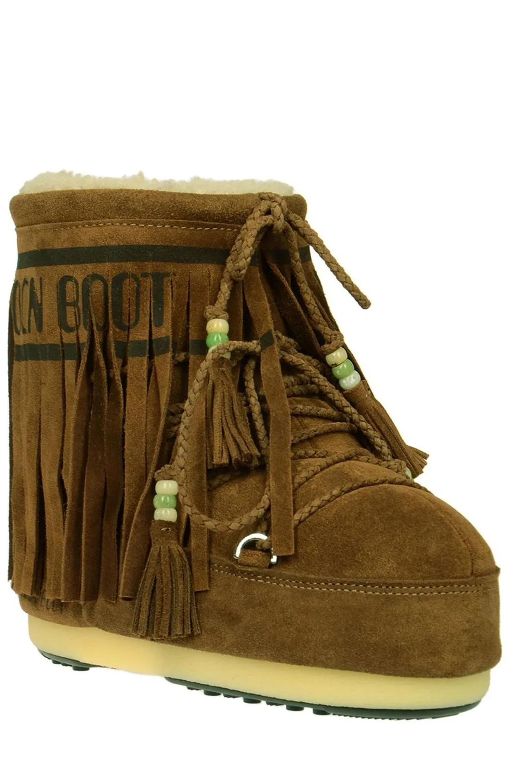Fringed Round-Toe Snow Boots