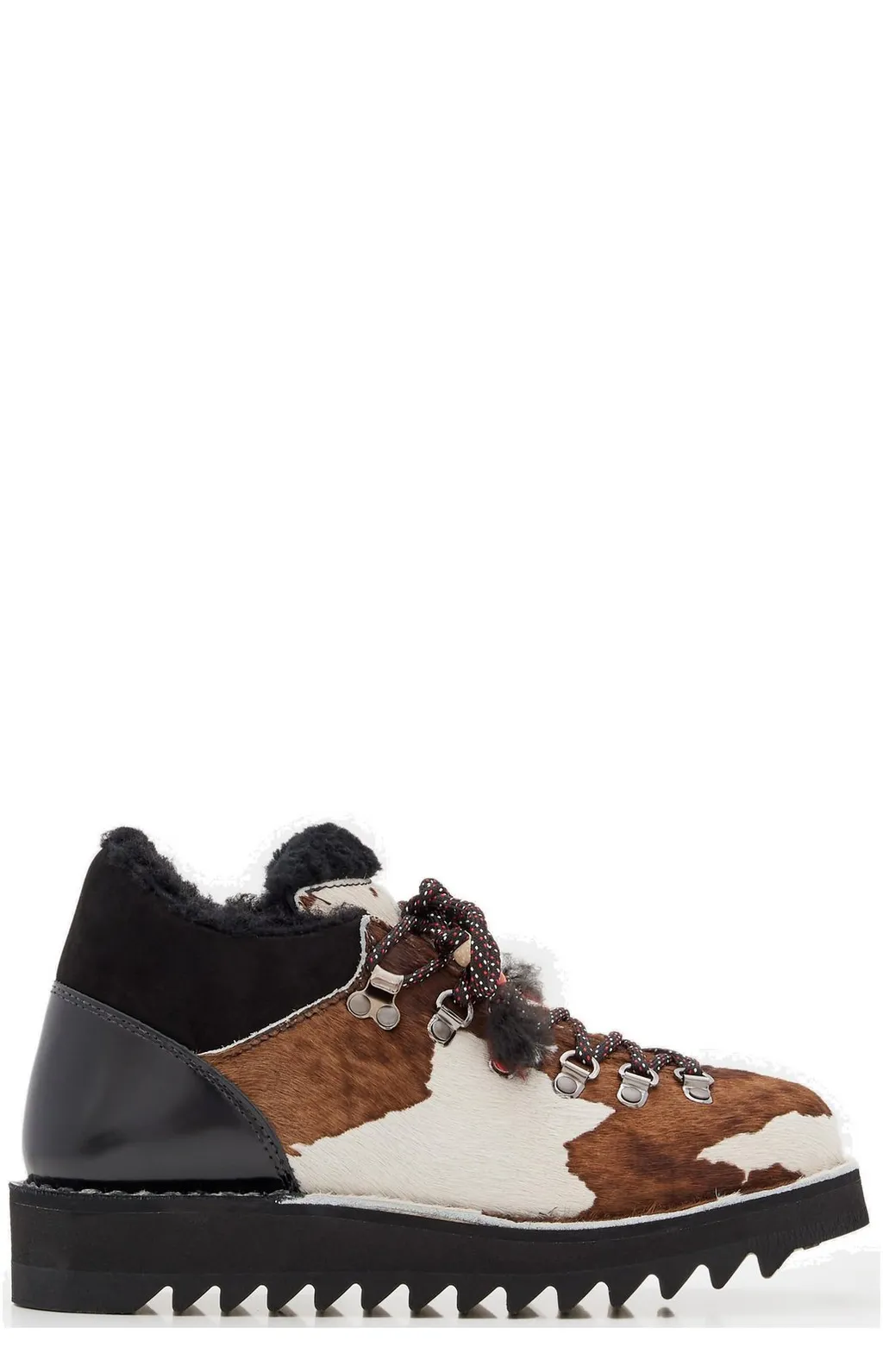 Panelled Lace-Up Boots