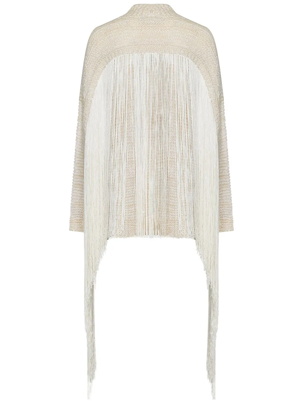 Bright Hues Fringed Knitted Cardigan