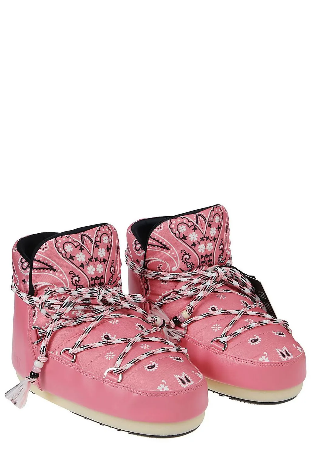X Moonboot Bandana-Printed Round-Toe Boots