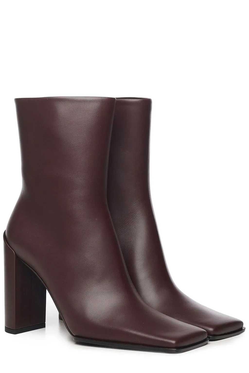 Block Heel Square-Toe Boots
