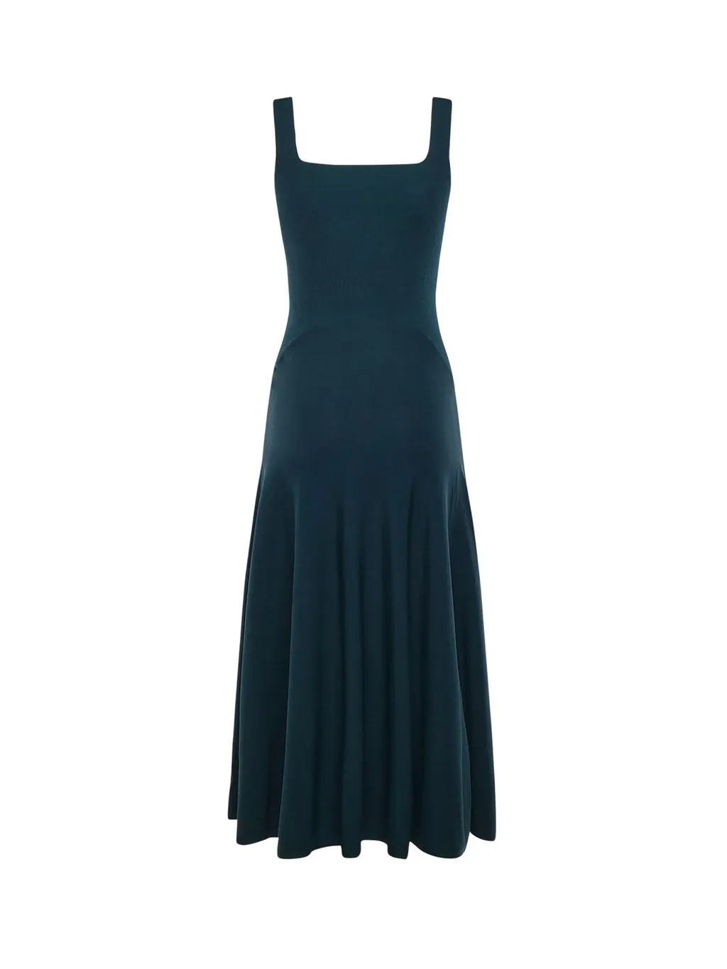 Fitted Flare Rib Knit Dress