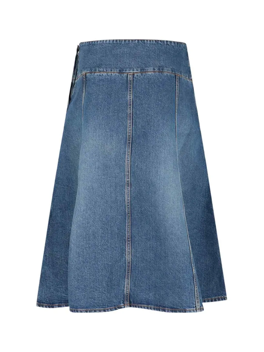 Denim Slit Skirt