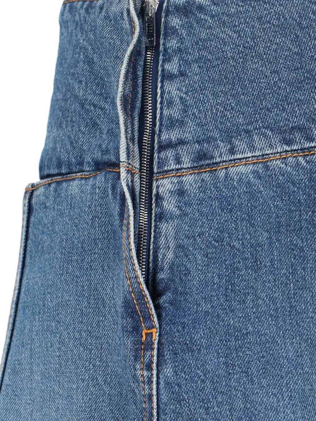 Denim Slit Skirt