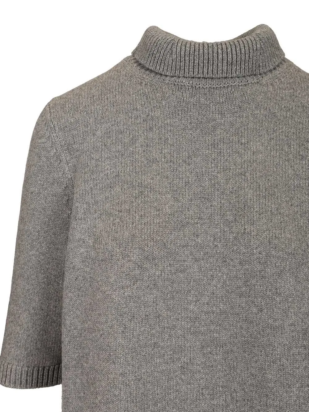 High Neck Ribbed Knit Jumper