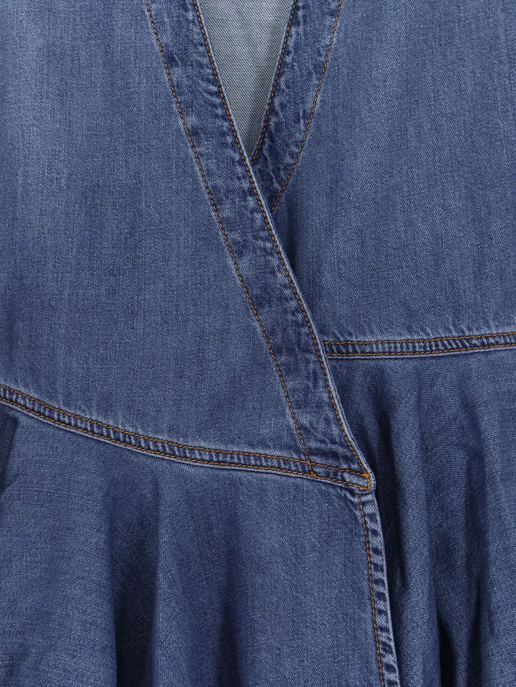 V-Neck Sleeveless Denim Dress