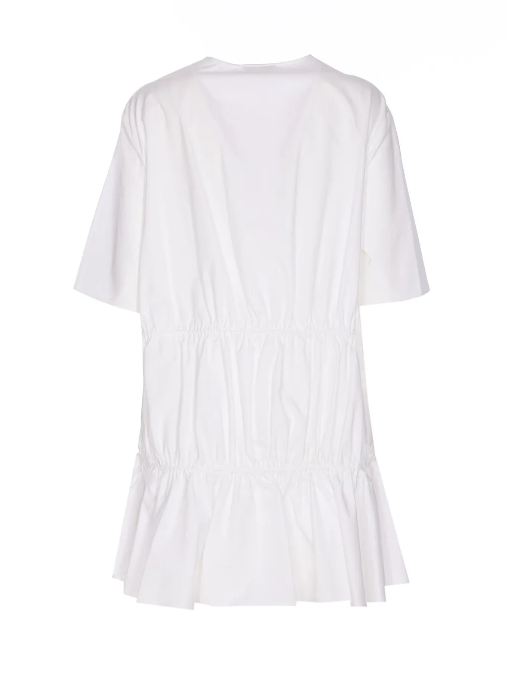 Ruched Poplin Dress