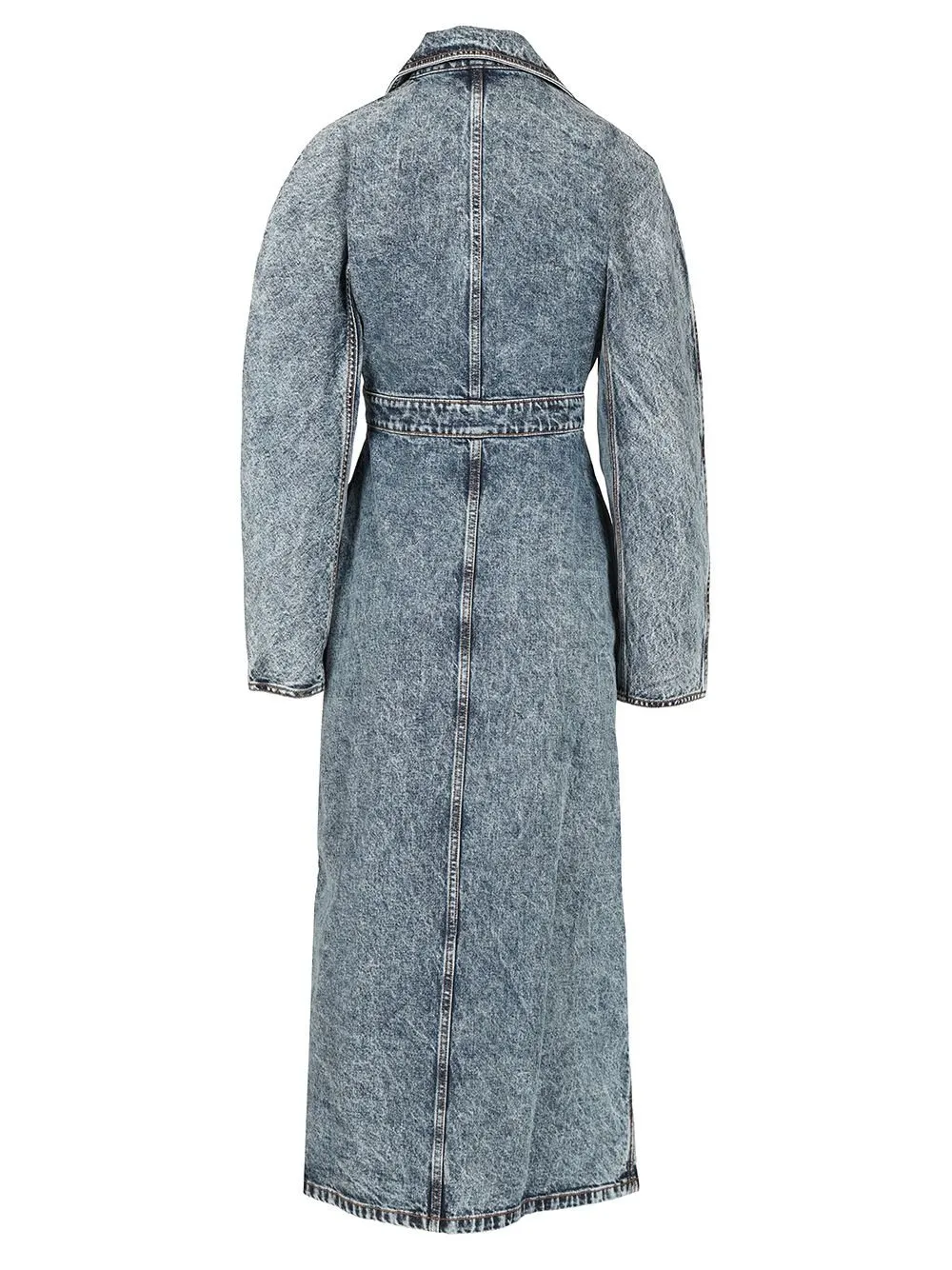 Spiral Denim Trench Coat
