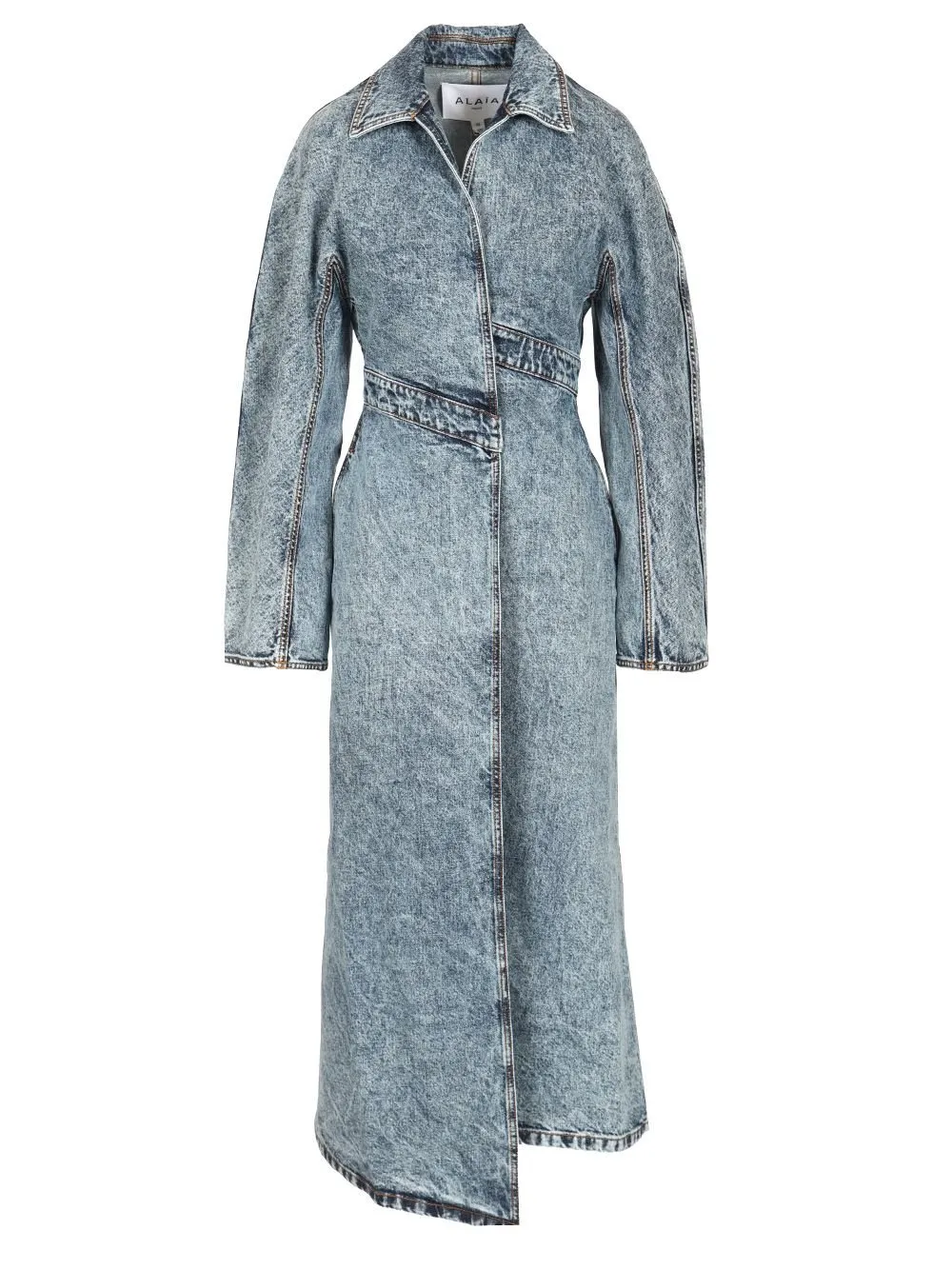Spiral Denim Trench Coat