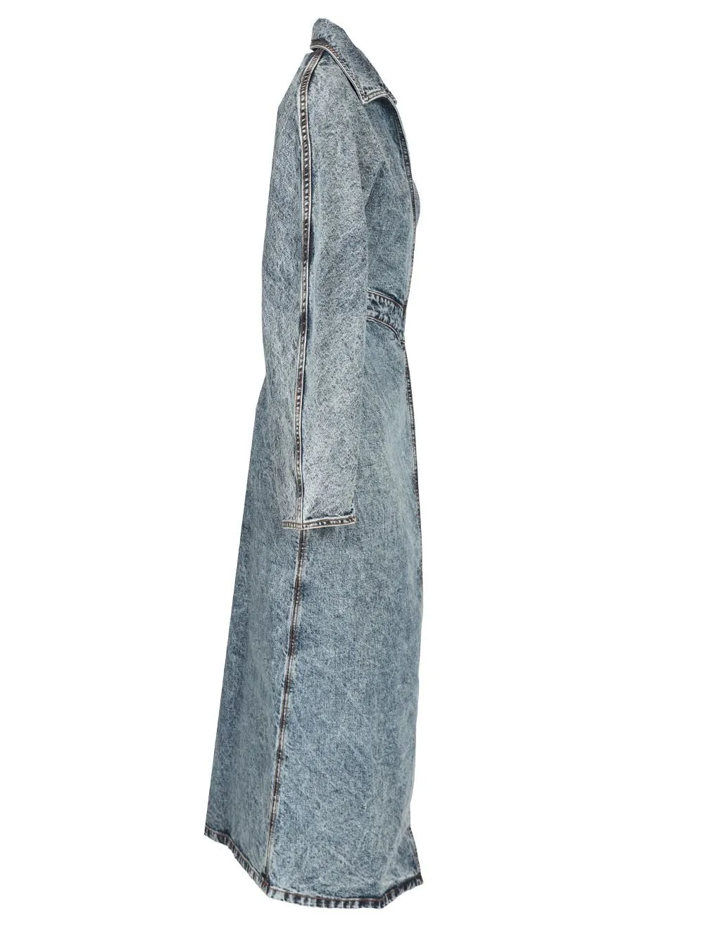 Spiral Denim Trench Coat