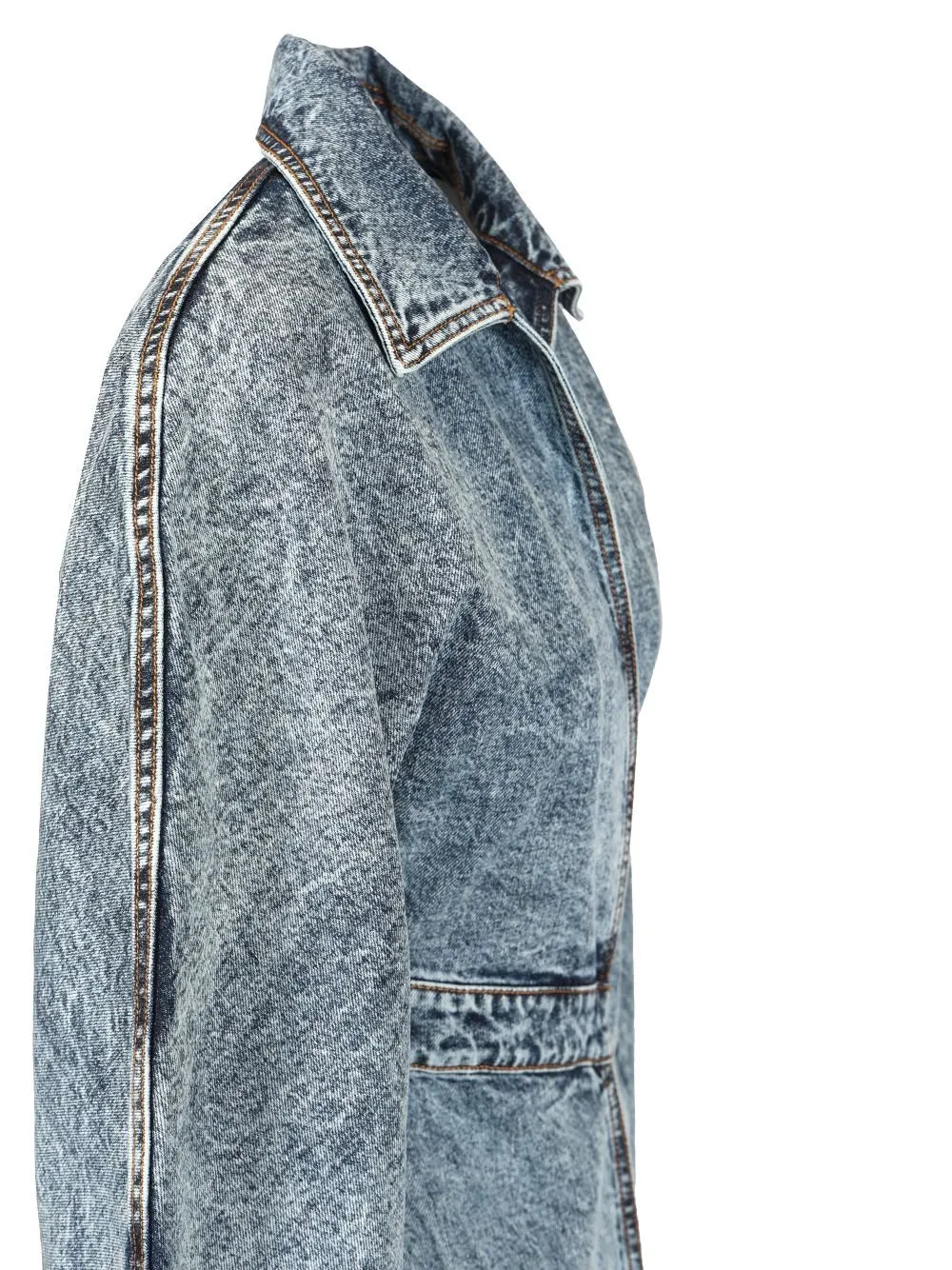 Spiral Denim Trench Coat