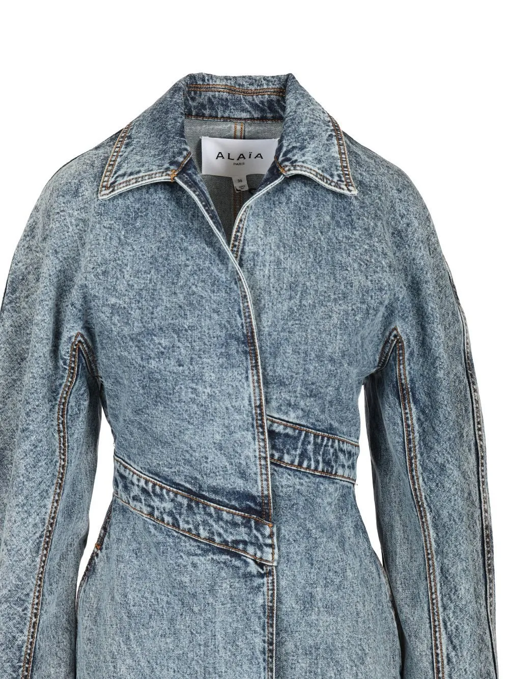 Spiral Denim Trench Coat