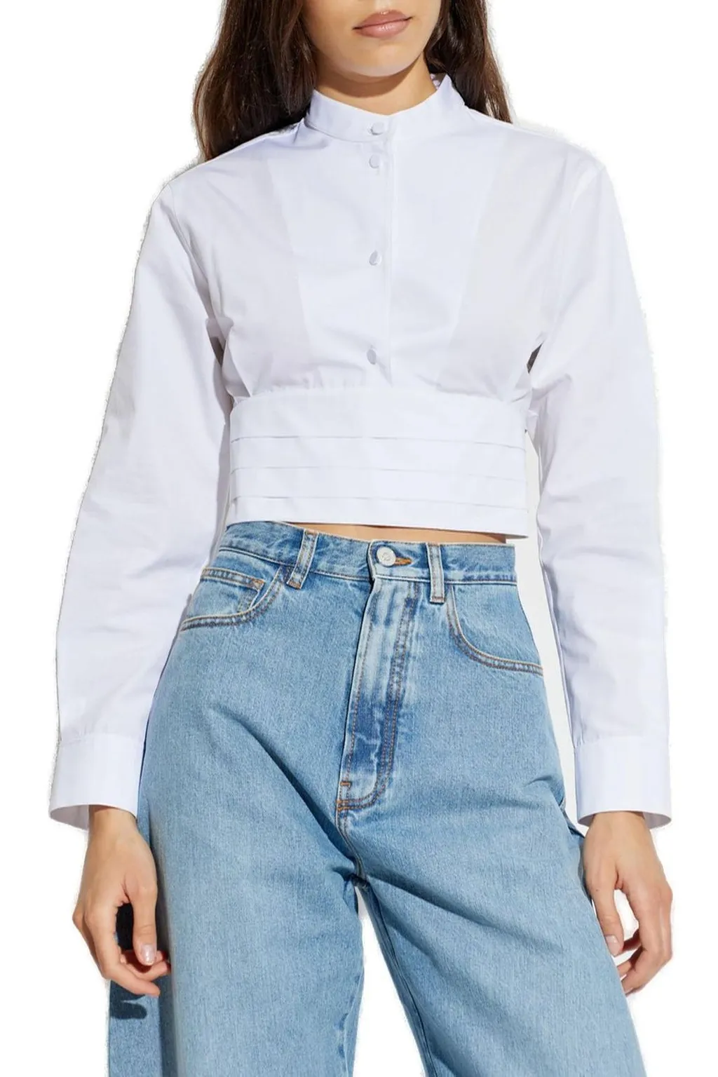 Cropped Poplin Shirt