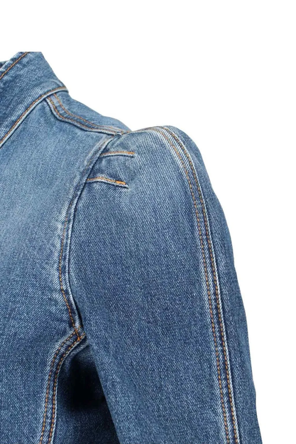 Denim High Neck Jacket