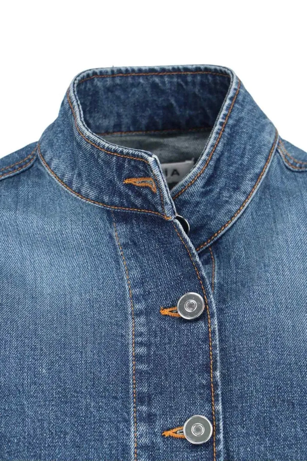 Denim High Neck Jacket