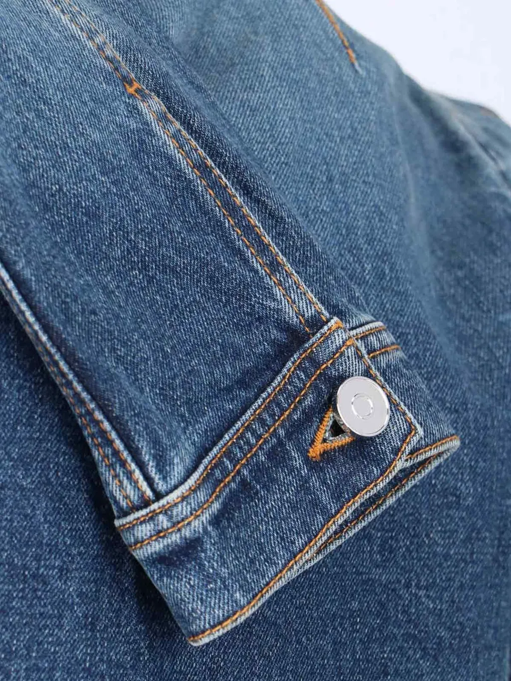 Denim High Neck Jacket