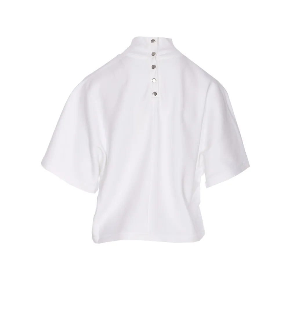 Ribbed High Neck T-Shirt