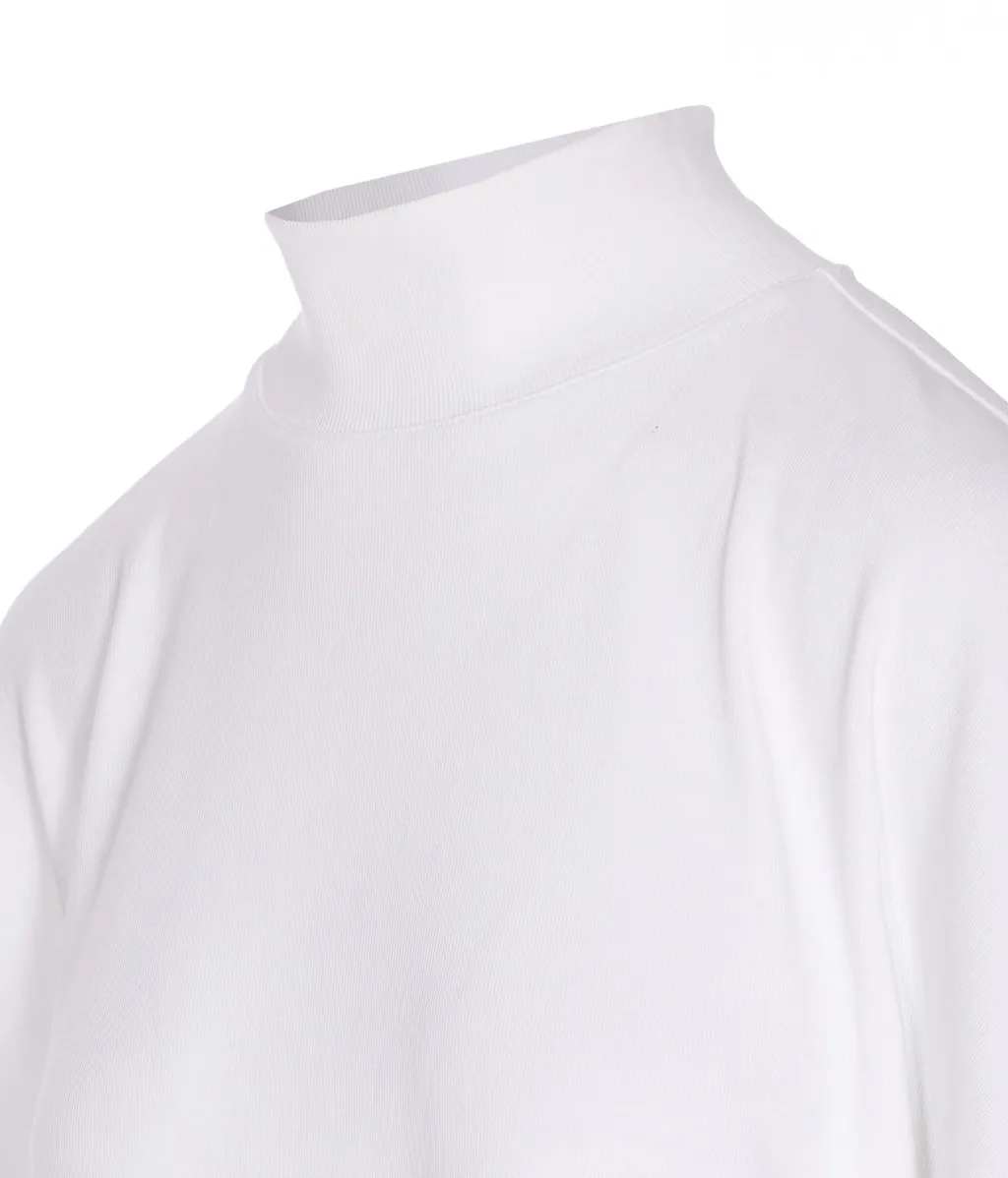 Ribbed High Neck T-Shirt