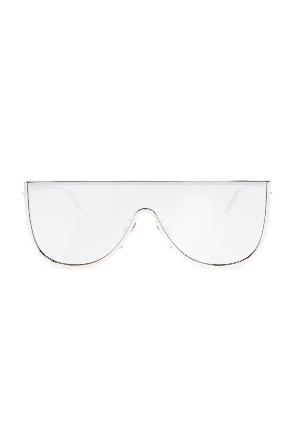 Shield-Frame Curved Tip Sunglasses