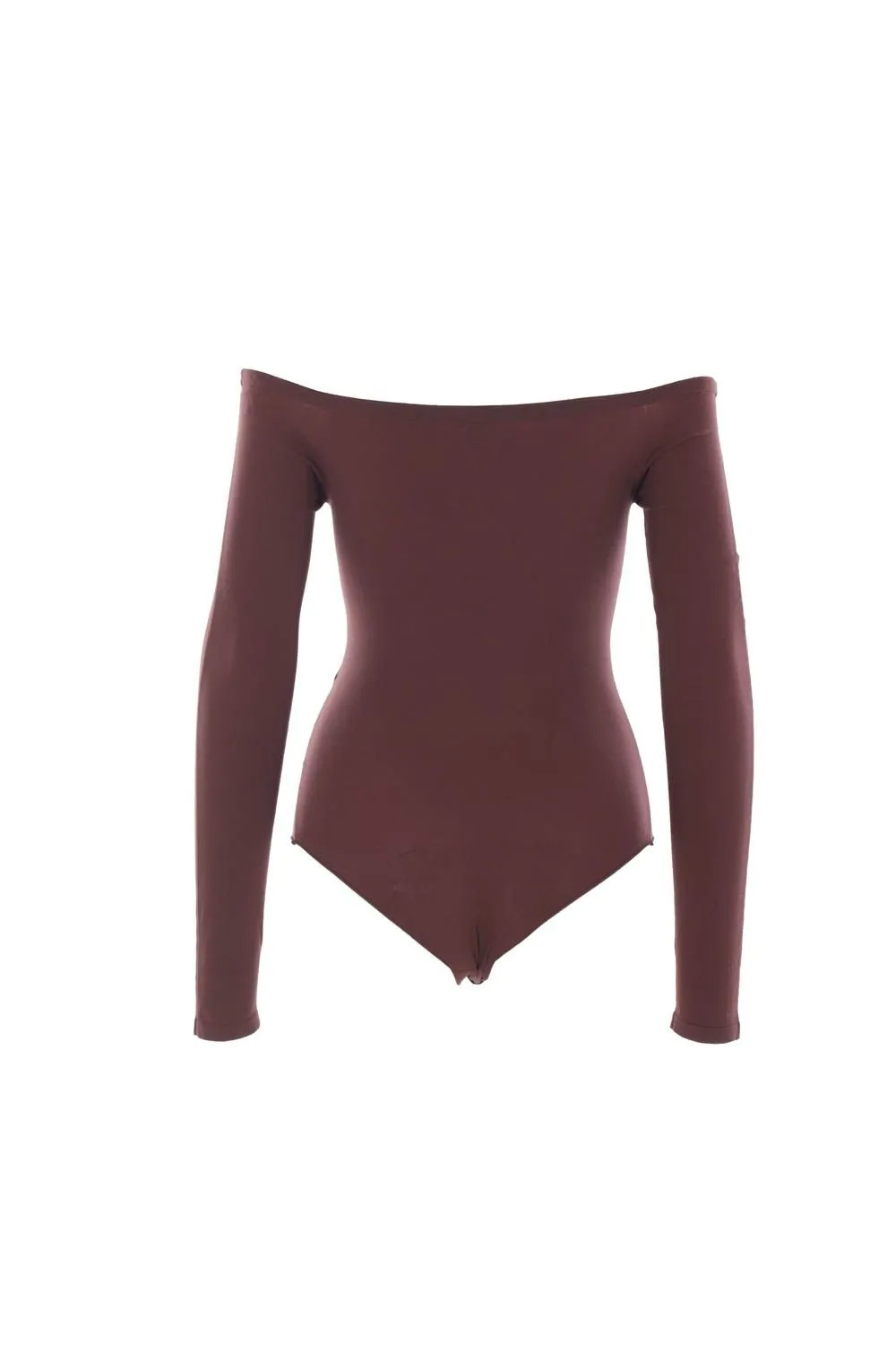 Second-Skin Knit Off-Shoulder Bodysuit