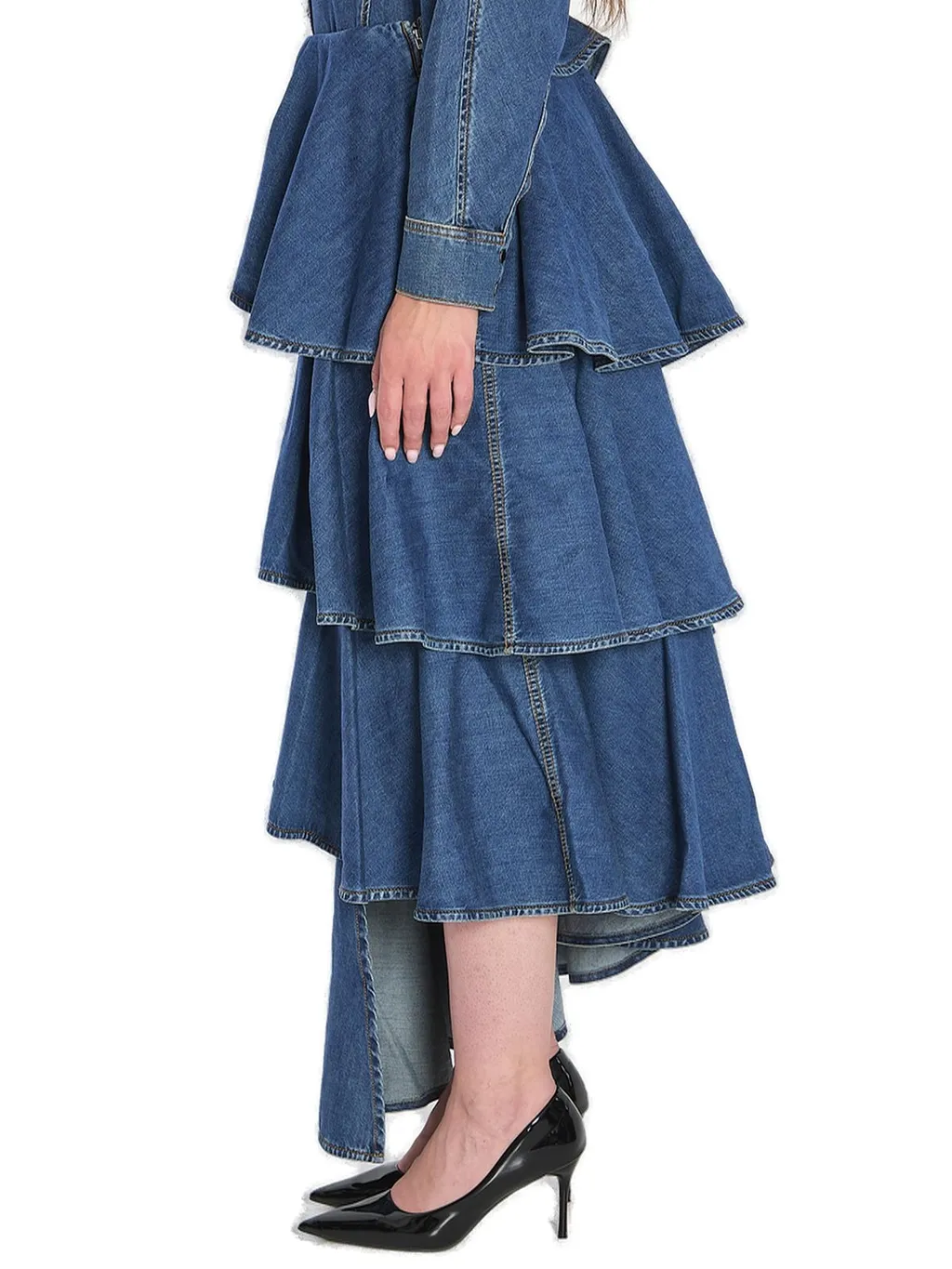 Denim Spiral Skirt