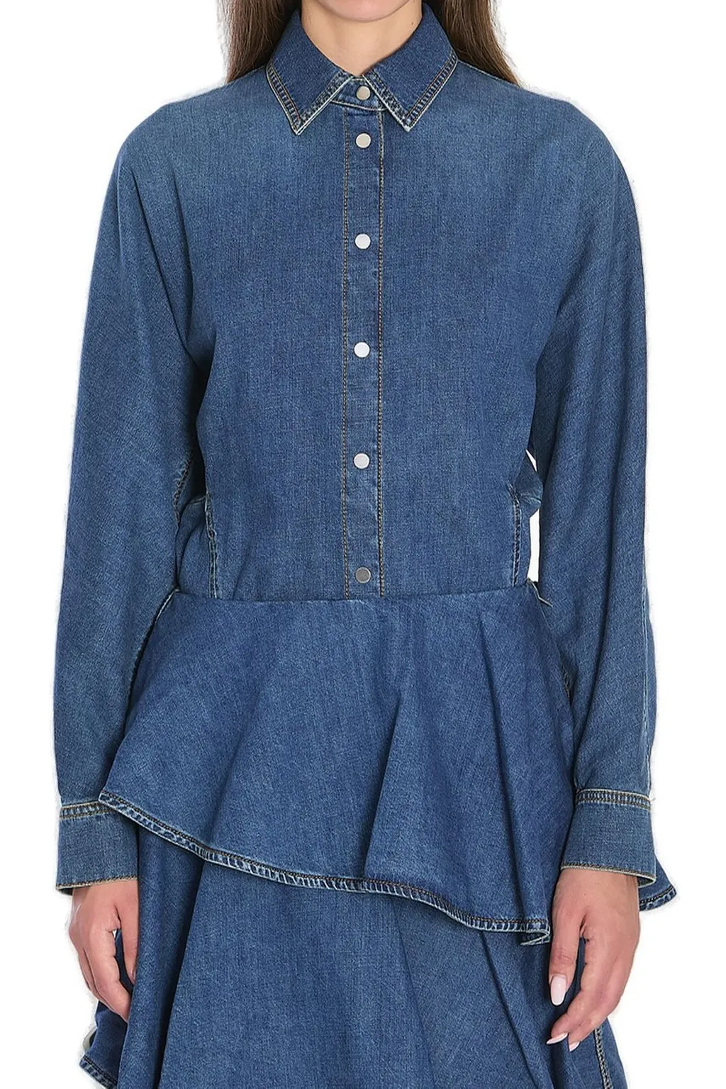 Round Denim Shirt