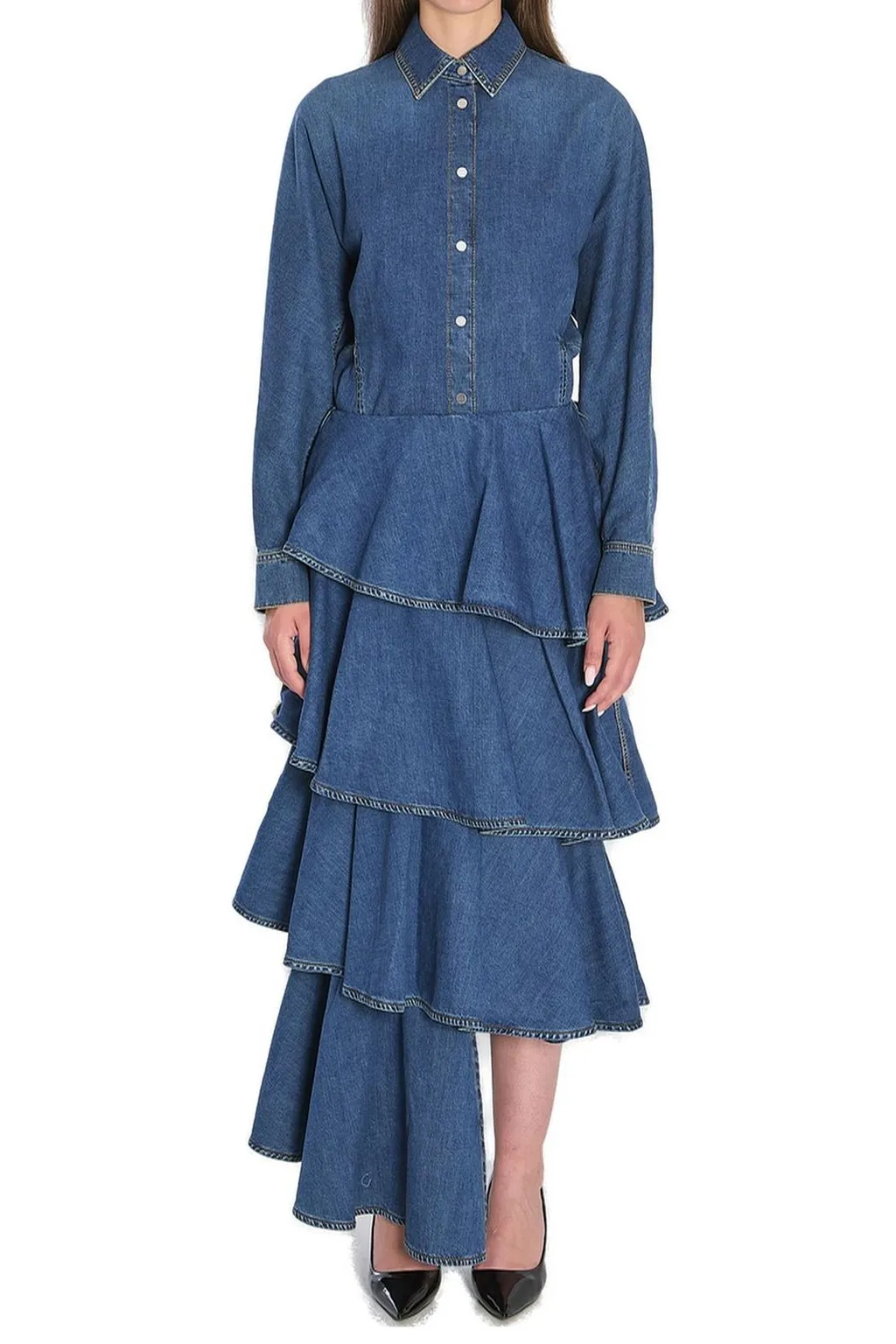 Round Denim Shirt