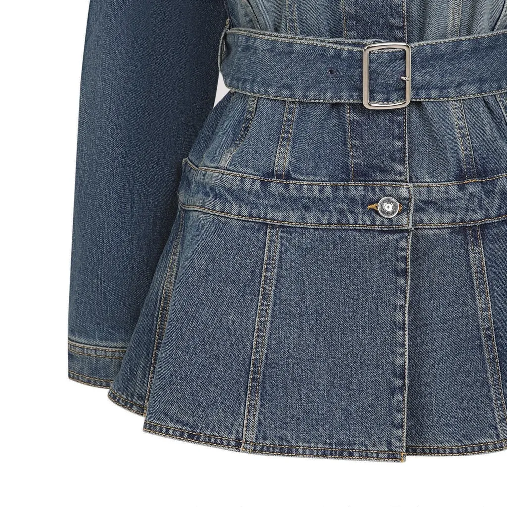 Denim Peplum Jacket