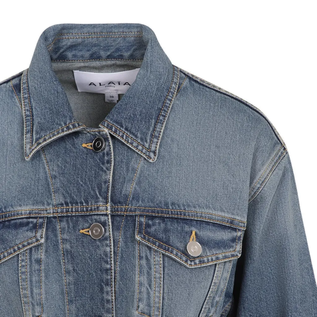 Denim Peplum Jacket