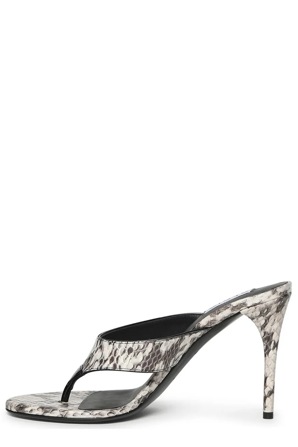 Infradito Embossed Heeled Sandals