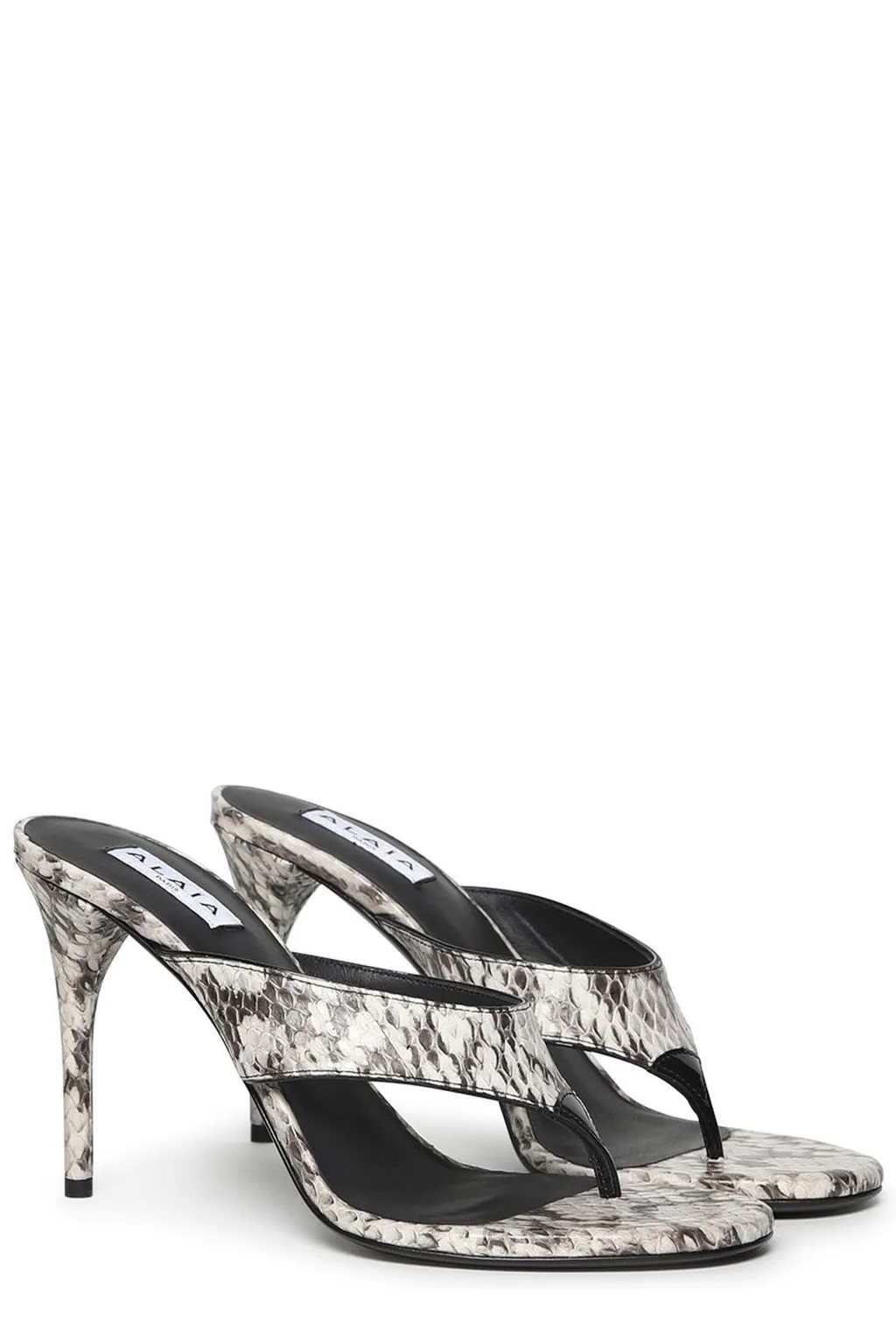 Infradito Embossed Heeled Sandals