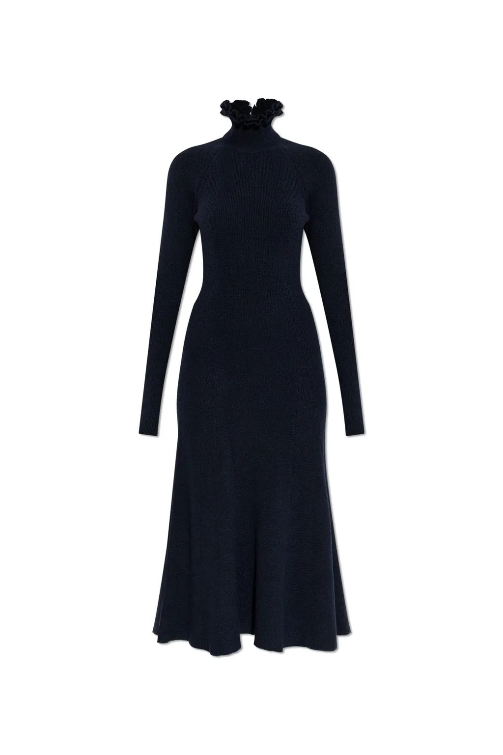 Tweed Knitted High-Neck Dress