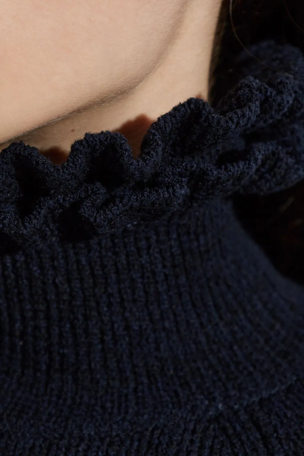 Tweed Knitted High-Neck Dress
