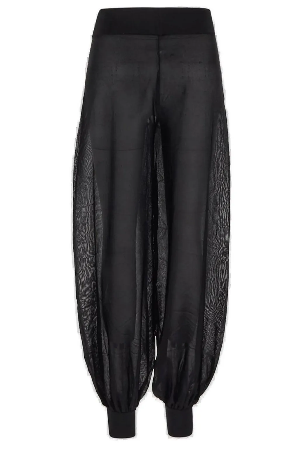 Ribbed Waistband Knitted Balloon Trousers