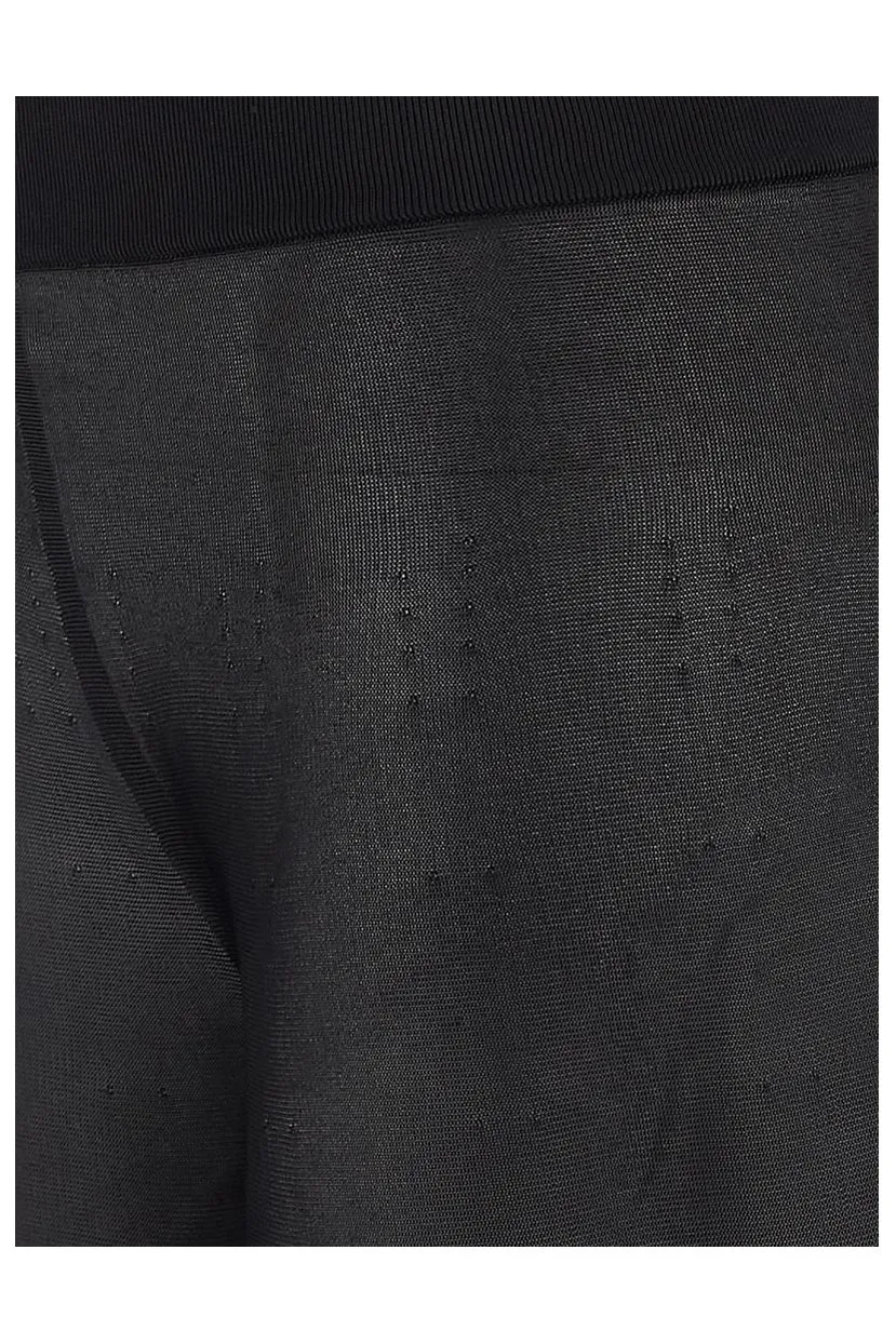 Ribbed Waistband Knitted Balloon Trousers