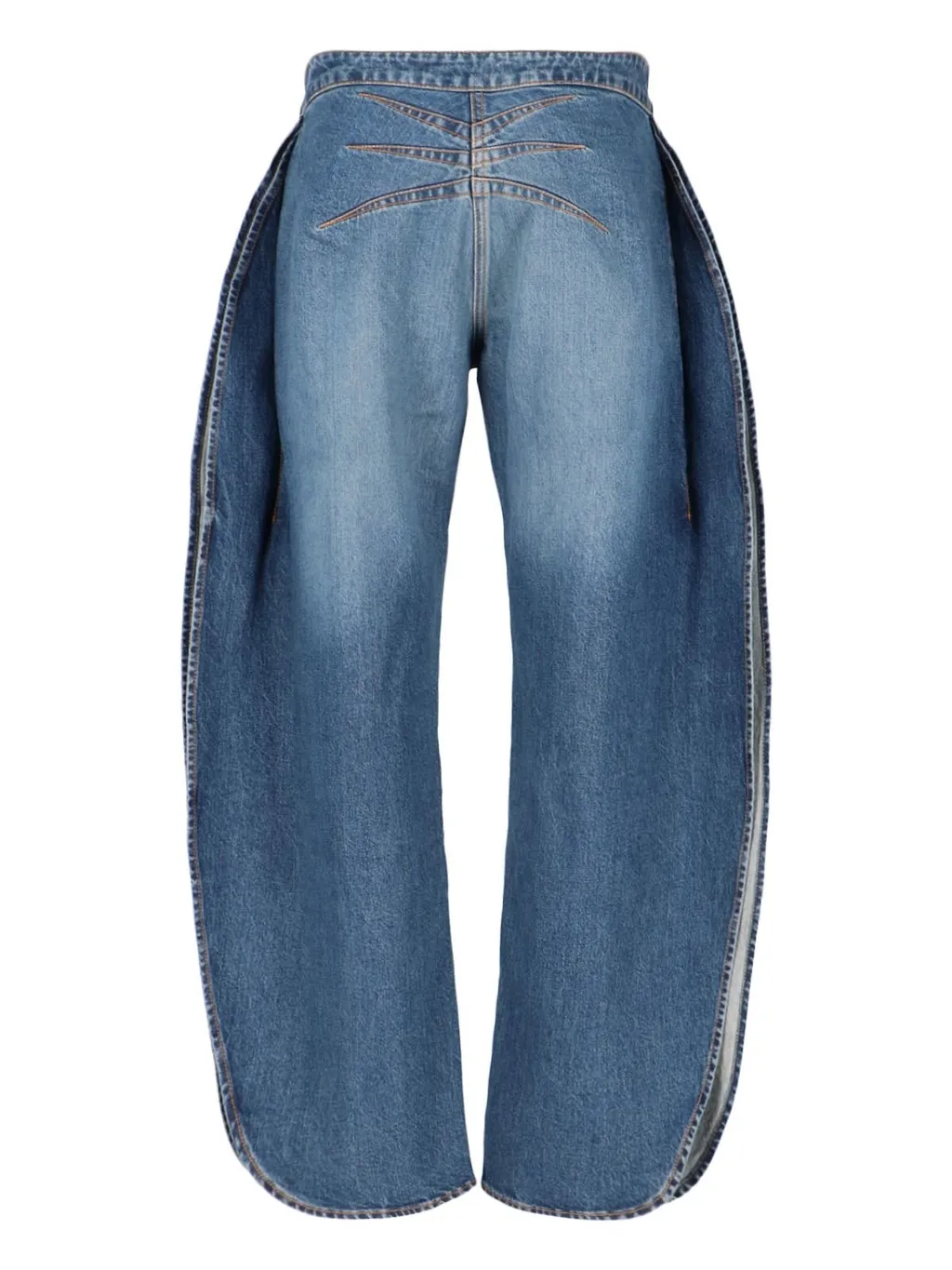 Zip-Fly Wide Leg Jeans
