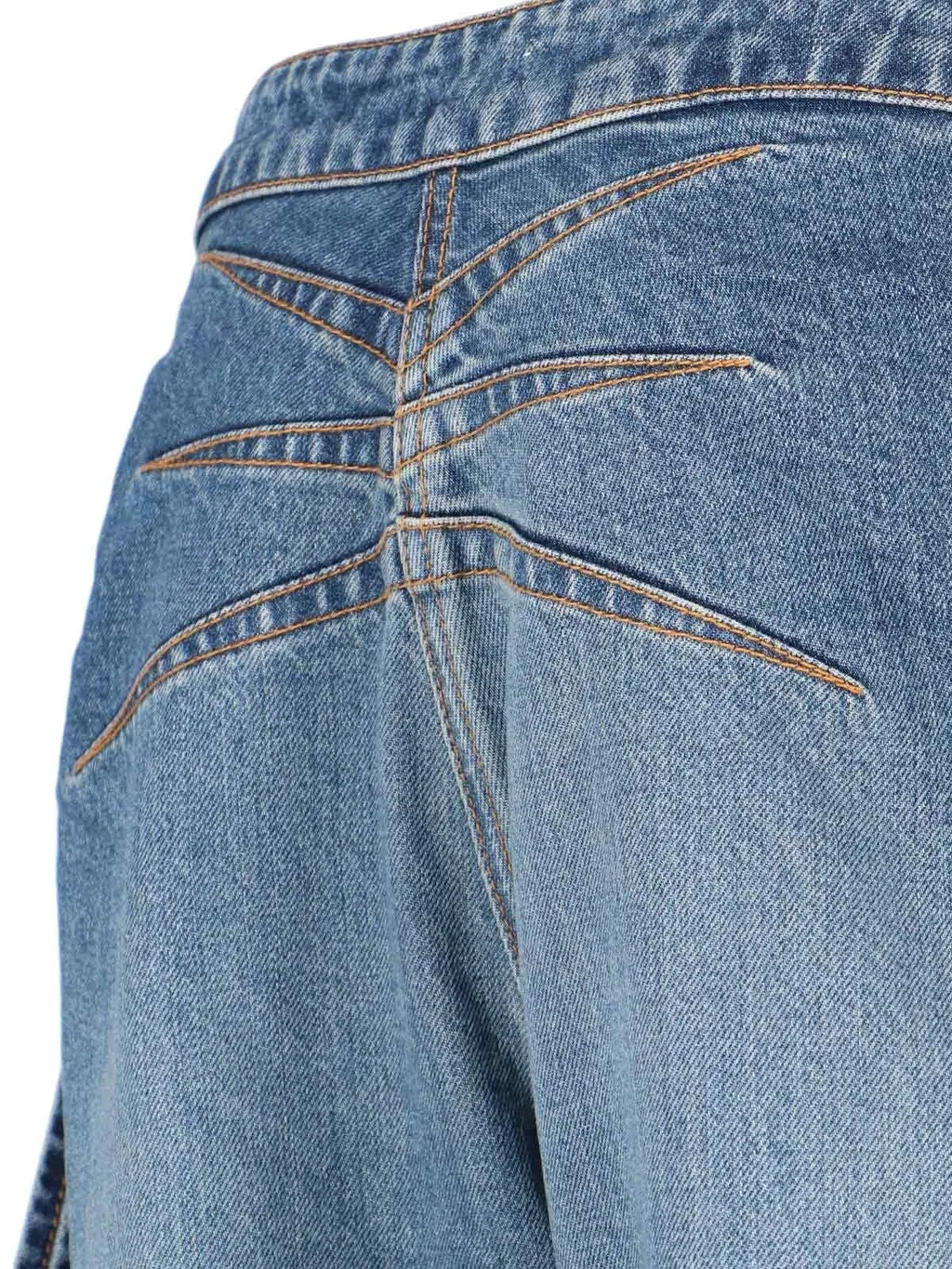Zip-Fly Wide Leg Jeans